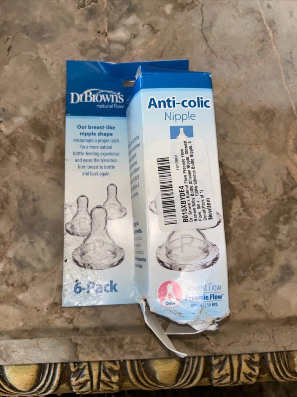 Dr. Brown's Anti-Colic Nipple Pack - White and Blue